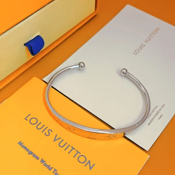 Packaging view showcasing Louis Vuitton Monogram Bracelet LV-BL75 with branded box
