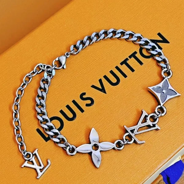 Louis Vuitton Monogram Row Bracelet adding a refined accent to modern outfits