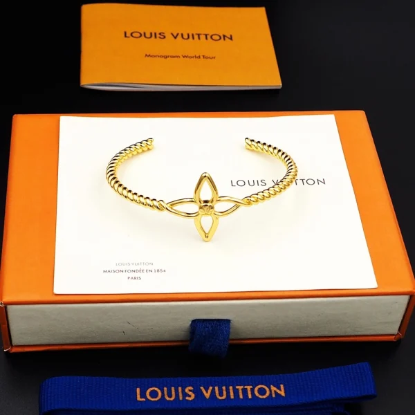 Louis Vuitton Nautical Rigid Bracelet designed with structured band and engraved LV signature