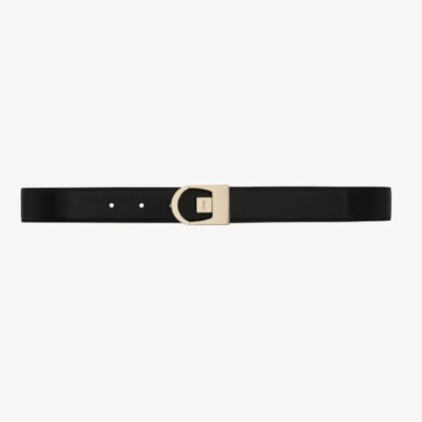 Saint Laurent smooth leather reversible belt unisex high fashion designer belt