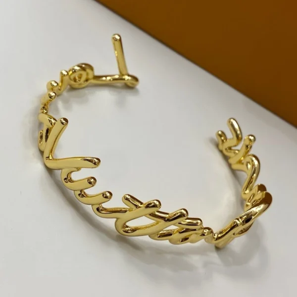 Louis Vuitton LV Script Bracelet Gold