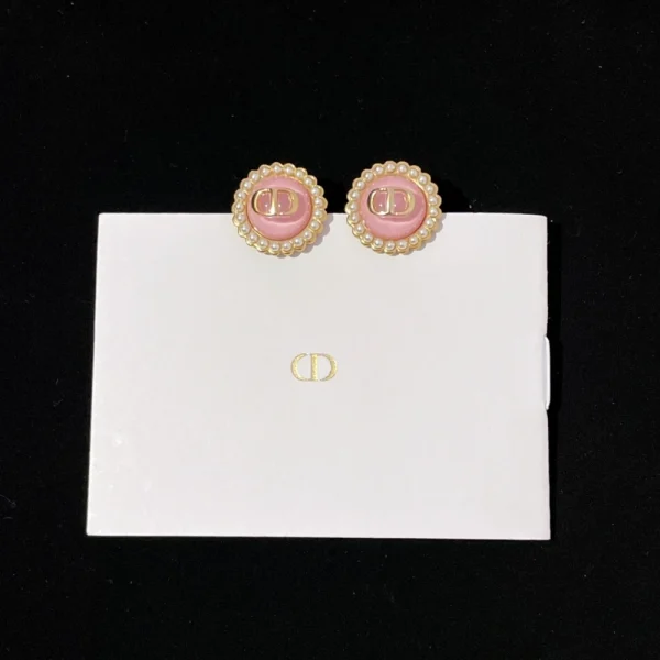 Dior Petit CD Baroque Stud Earrings