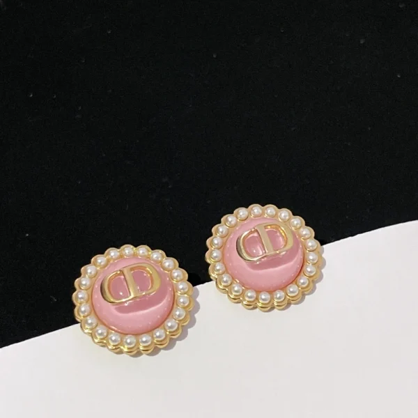 Dior Petit CD Baroque Stud Earrings