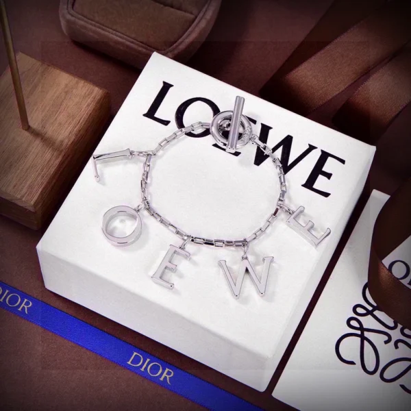 Loewe Toggle Charm Bracelet in Silver