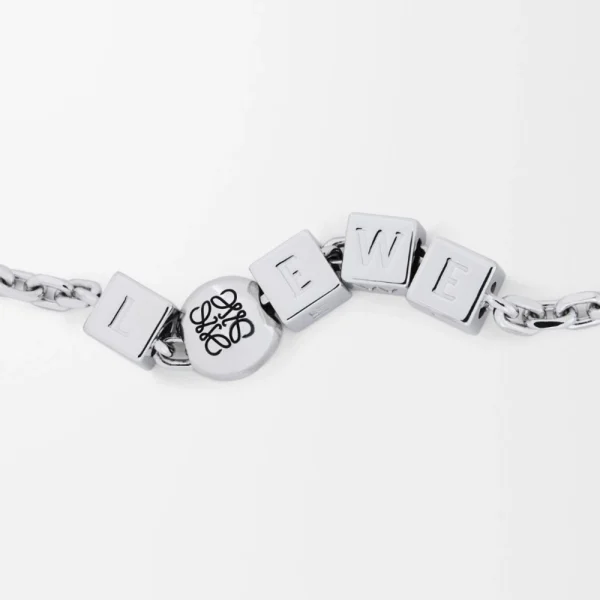 Loewe Pebble Cube Bracelet In Sterling Silver
