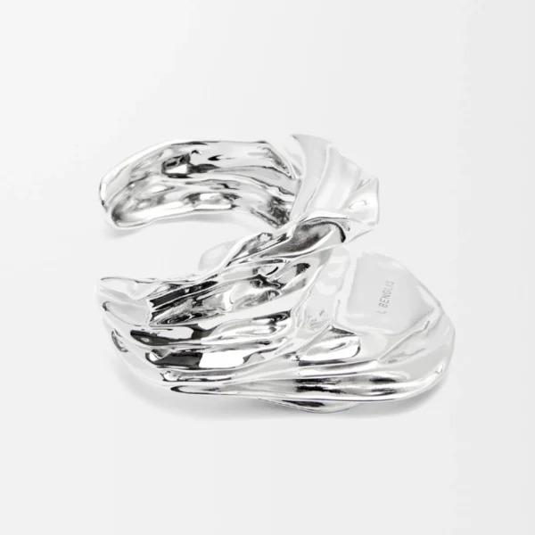 Loewe Pleated Fan Cuff In Sterling Silver