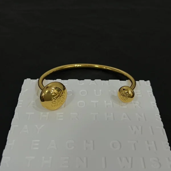 Loewe Anagram Pebble Cuff In Sterling Silver