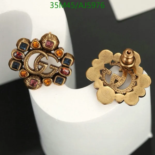 Gucci Crystal Double G Earrings