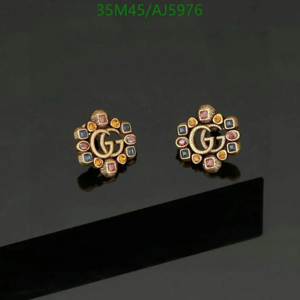 Gucci Crystal Double G Earrings